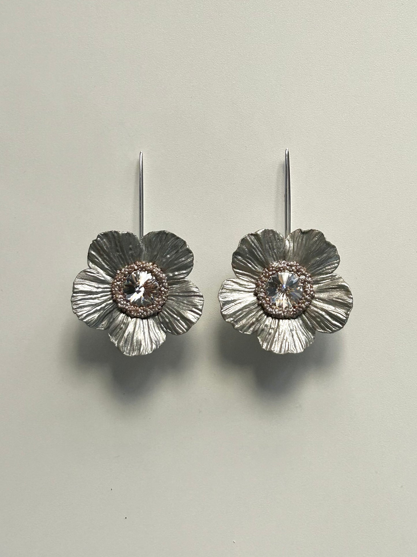 PENDIENTES ANÉMONA PLATA