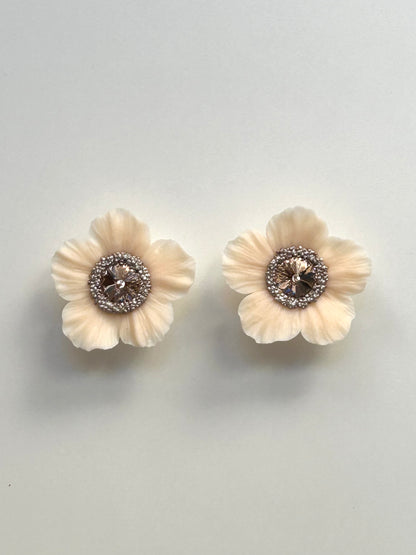 PENDIENTES ANÉMONA BEIGE